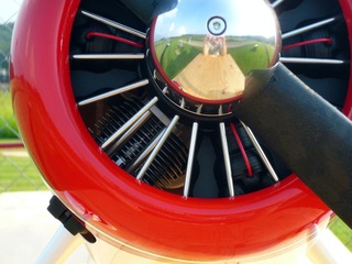 Air cooling of the O.S. FS-120S III-P four-stroke engine