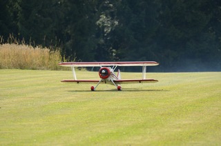 The Great Planes Super Stearman taxiing back